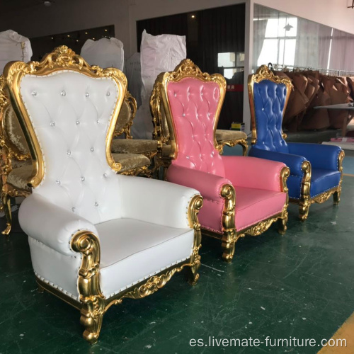 Sillas de trono de estilo clásico de madera de lujo